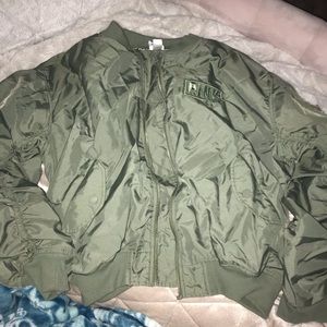 pink vs olive green windbreaker